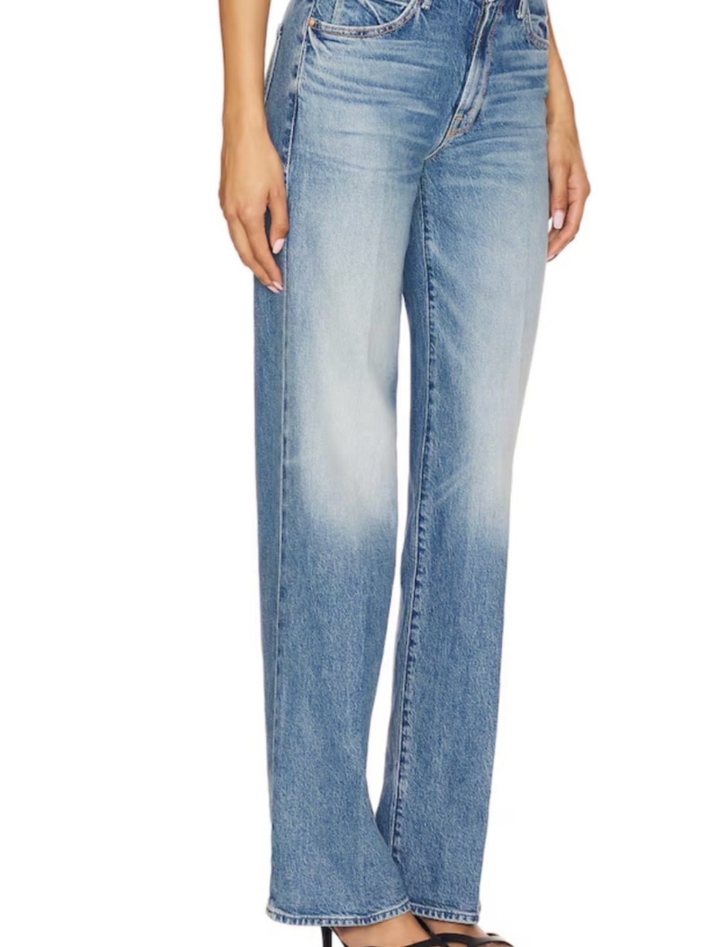 MOTHER Superior Denim Mid Rise Tunnel Vision Sneak in I'm a Winner Size 28 - Picture 5 of 13